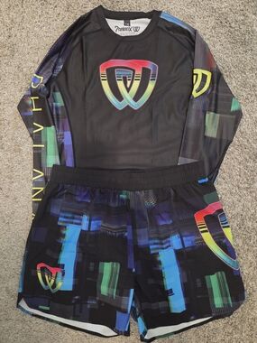 PHALANX GAMER 2 L/S RASHGUARD AND MATCHING HPTX SHORTS FOR GRAPPLING AND MMA